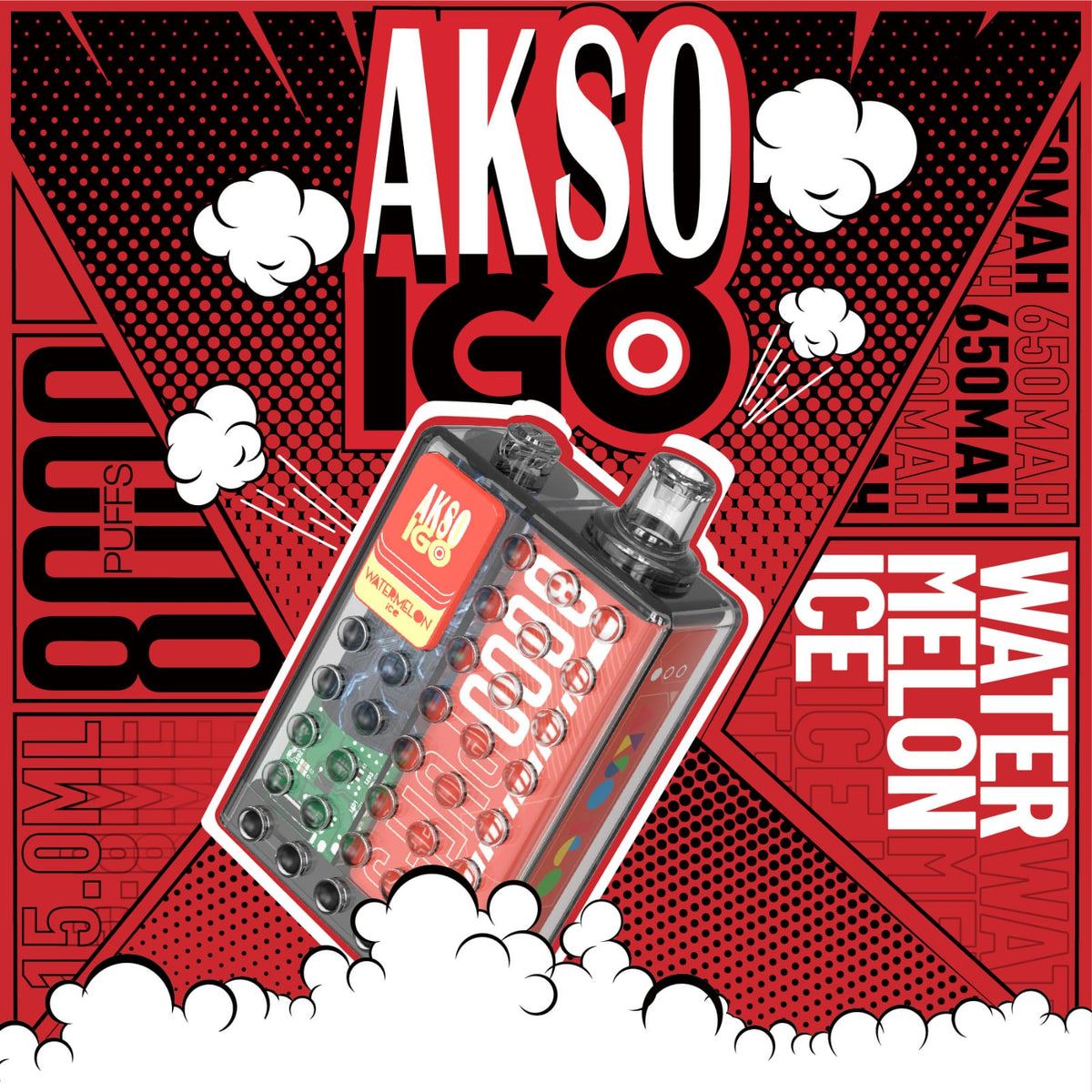 Akso Igo 8000 Puffs Disposable Vape with 2 Vapers Maputo