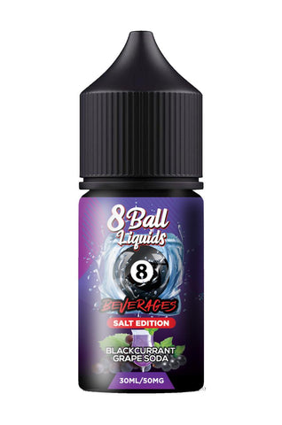 8 Ball Beverage Salt Nic E-Liquid - Blackcurrant Grape Soda